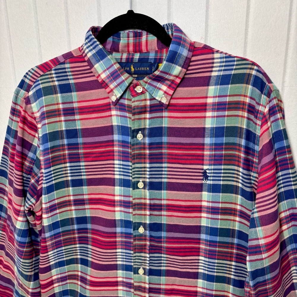 Ralph Lauren Multicolor Button Down Plaid Shirt S… - image 2